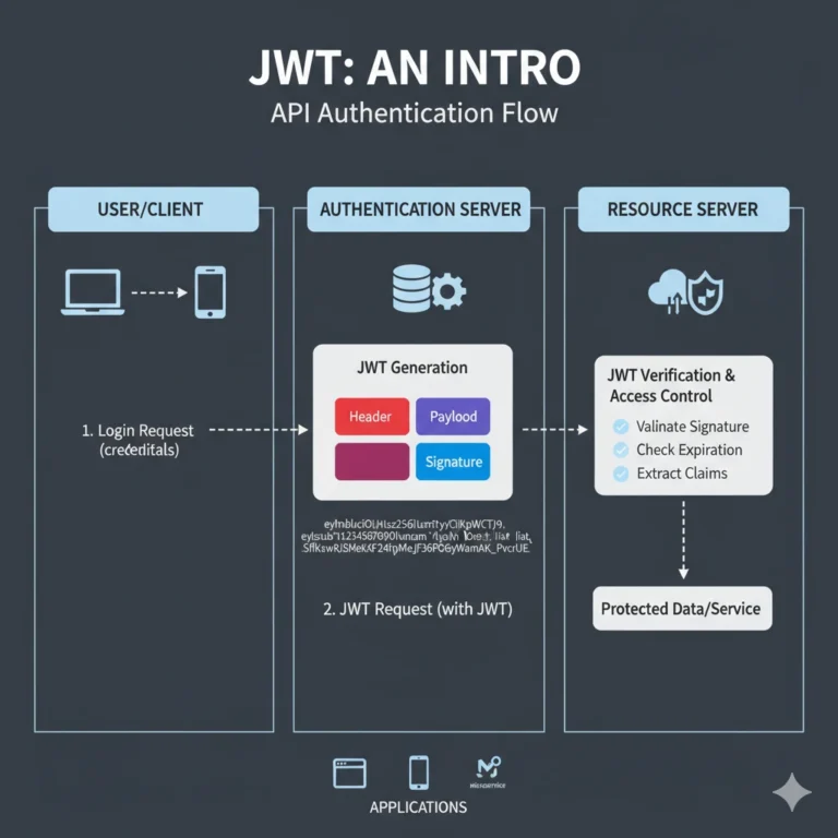 نمودار کلی کاربرد JWT و refresh token در احراز هویت API